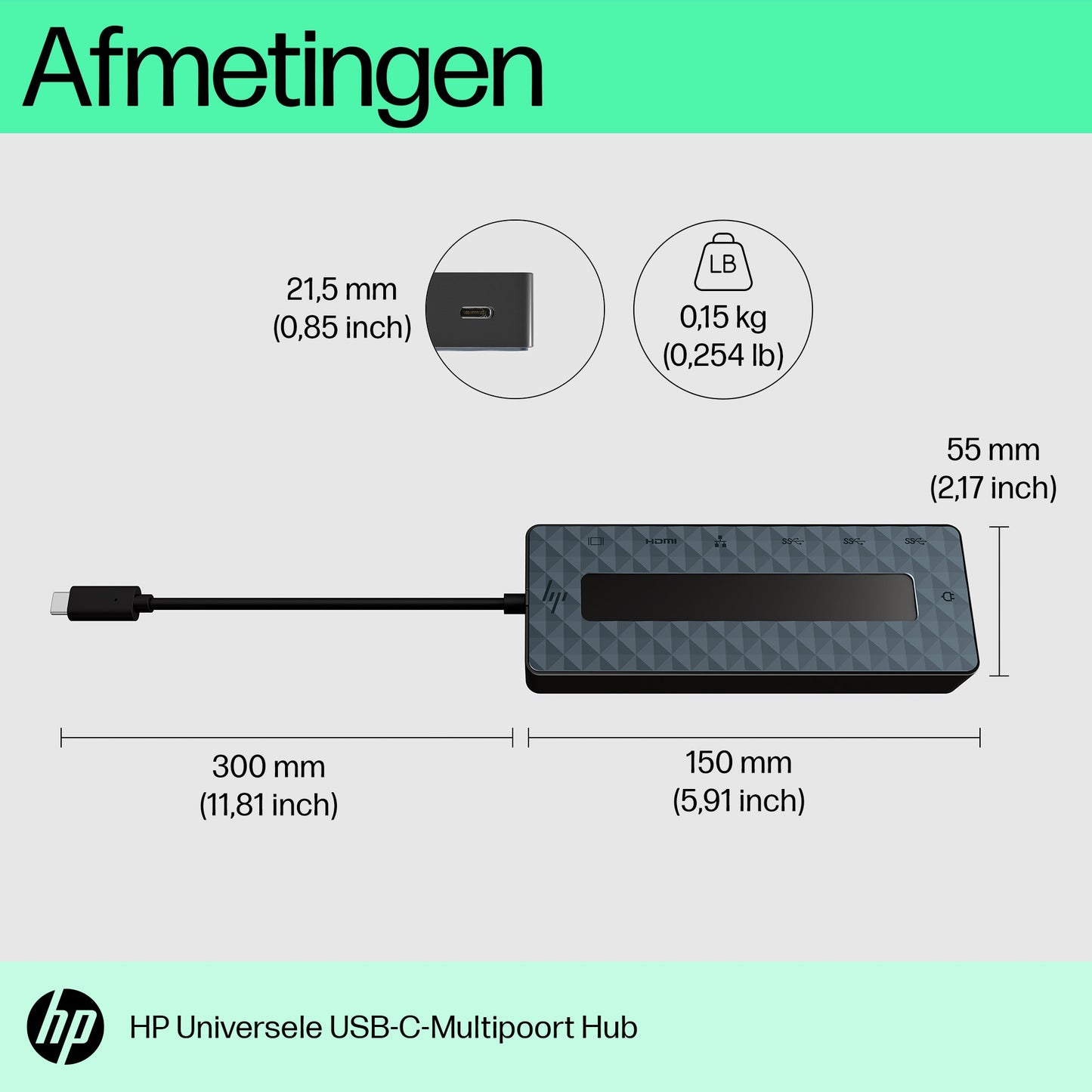 Multiport Hub HP Univ USB-C 50H98AA#ABB