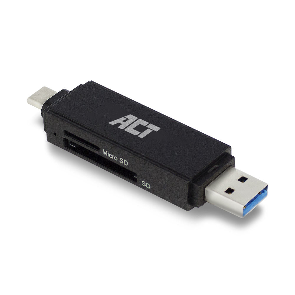 ACT USB 3.1 Gen1 (USB 3.0) Card Reader SD and Micro SD, Type-C & Type-A connector