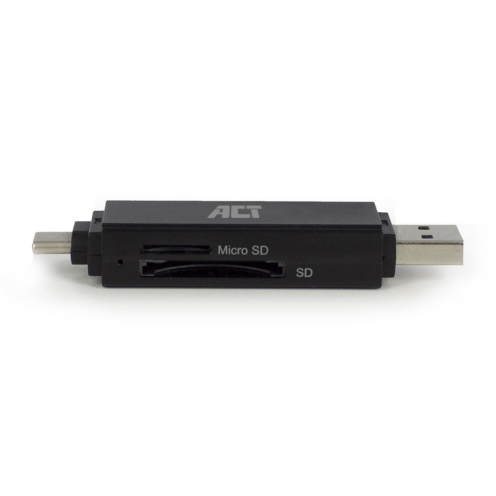 ACT USB 3.1 Gen1 (USB 3.0) Card Reader SD and Micro SD, Type-C & Type-A connector