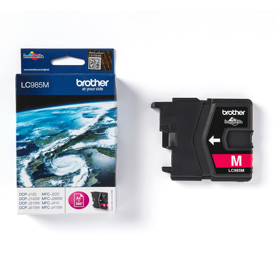BROTHER LC-985 inktcartridge magenta standard capacity 260 paginas 1-pack blister zonder alarm