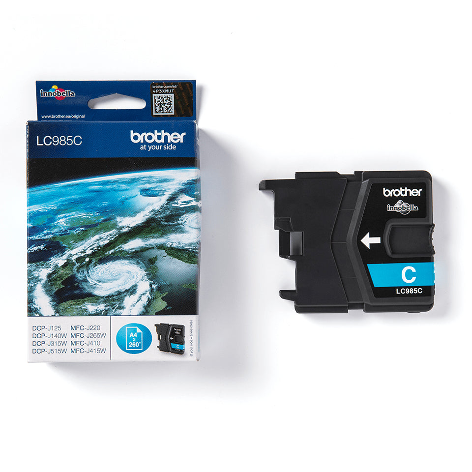 BROTHER LC-985 inktcartridge cyaan standard capacity 260 paginas 1-pack blister zonder alarm