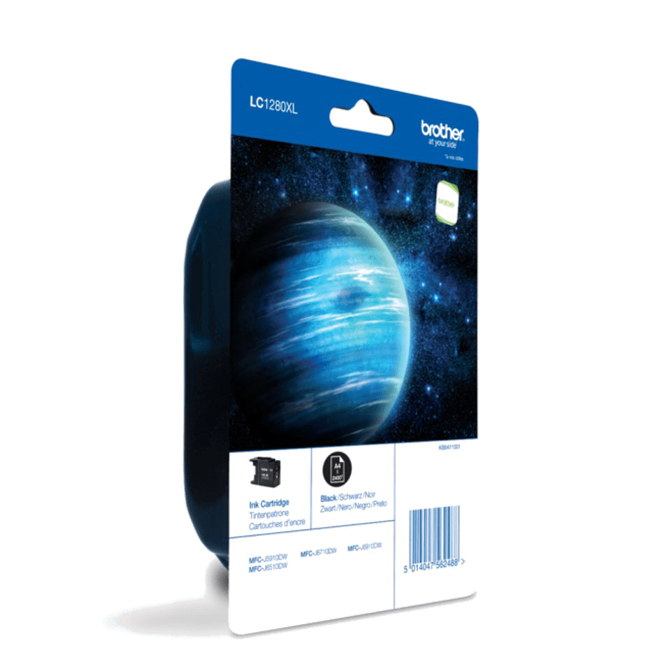 BROTHER LC-1280 inktcartridge zwart extra high capacity 2.400 paginas 1-pack blister zonder alarm