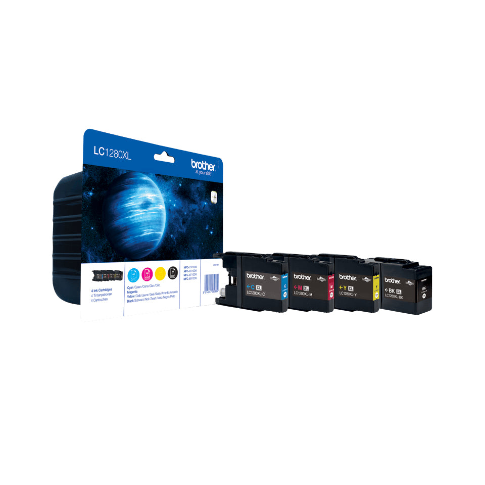 Brother LC1280XLVALBP hoge opbrengst inktcartridge pakket cyaan /magenta / geel / zwart