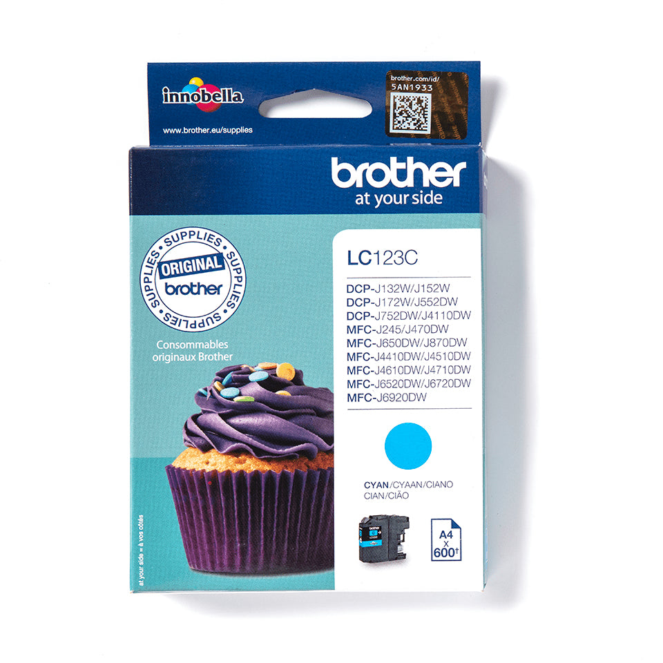 Brother LC123C inktpatroon cyaan