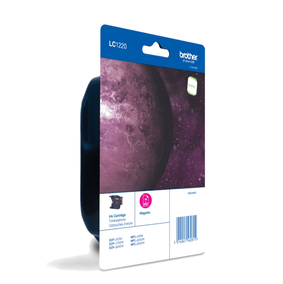BROTHER LC-1220 inktcartridge magenta standard capacity 300 pagina s 1-pack blister zonder alarm