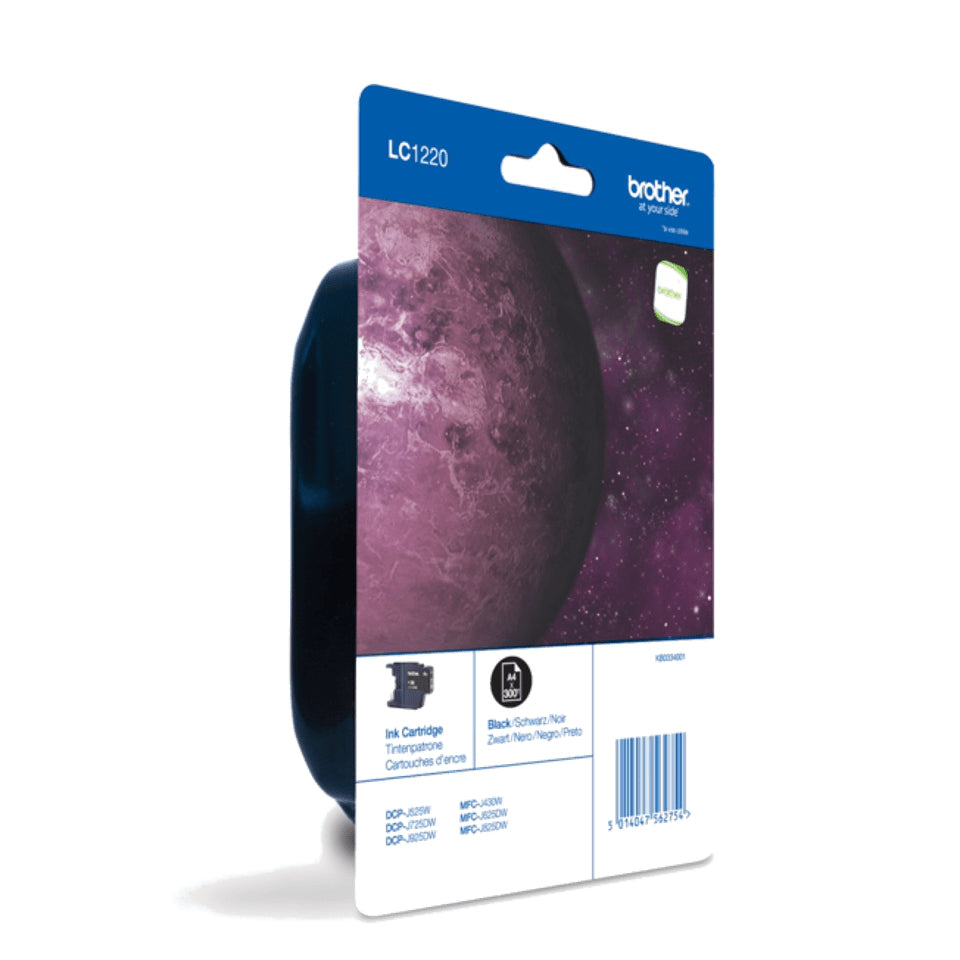 BROTHER LC-1220 inktcartridge zwart standard capacity 300 paginas 1-pack blister zonder alarm