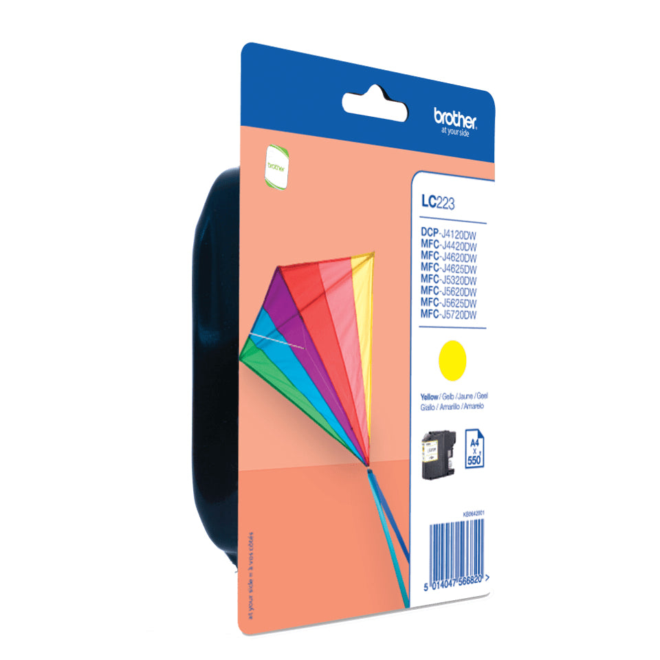 BROTHER LC-223 ink cartridge yellow standard capacity 550 pages 1-pack blister without alarm