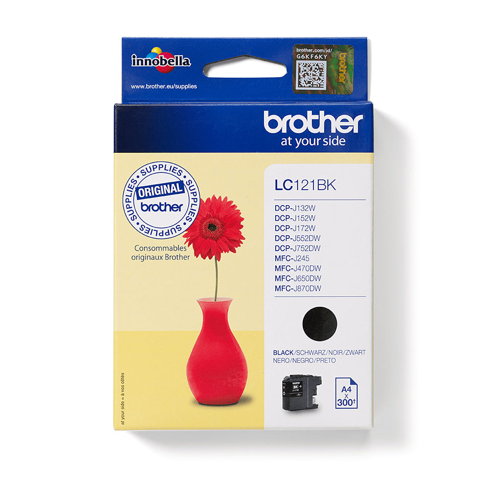 LC-121BK - Zwart - origineel - inktcartridge - voor DCP-J100. J105. J132. J152.J552. J752. MFC-J245. J470. J650. J870