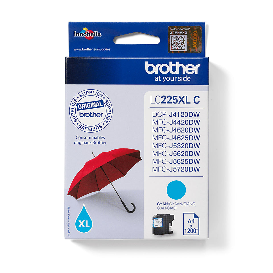 Brother LC225XLC inktcartridge cyaan