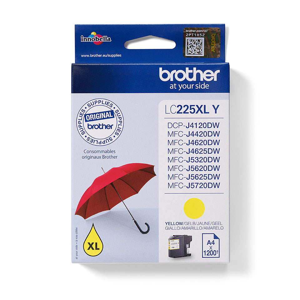 Brother LC225XLY inktcartridge geel