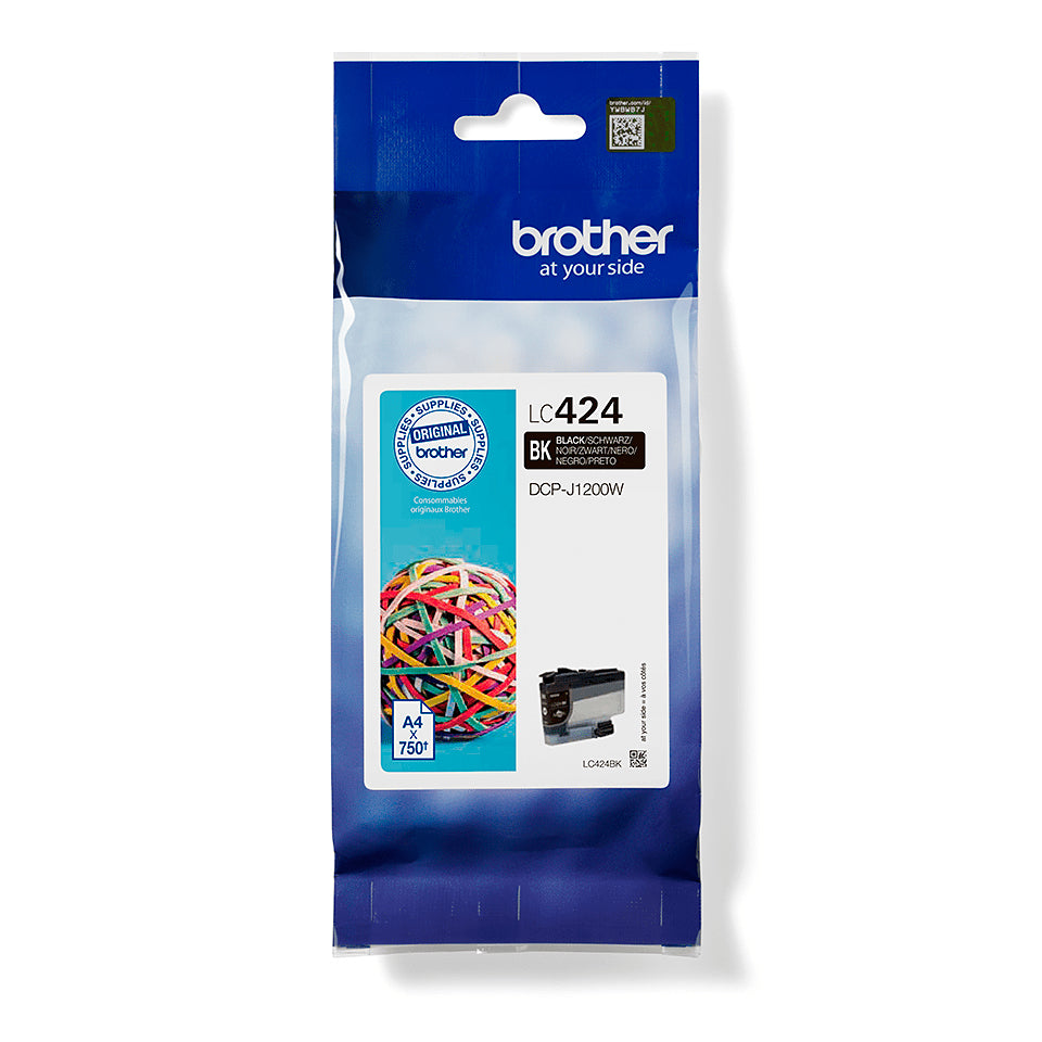LC424BK Black ink cartridge - single 750 LC424BK