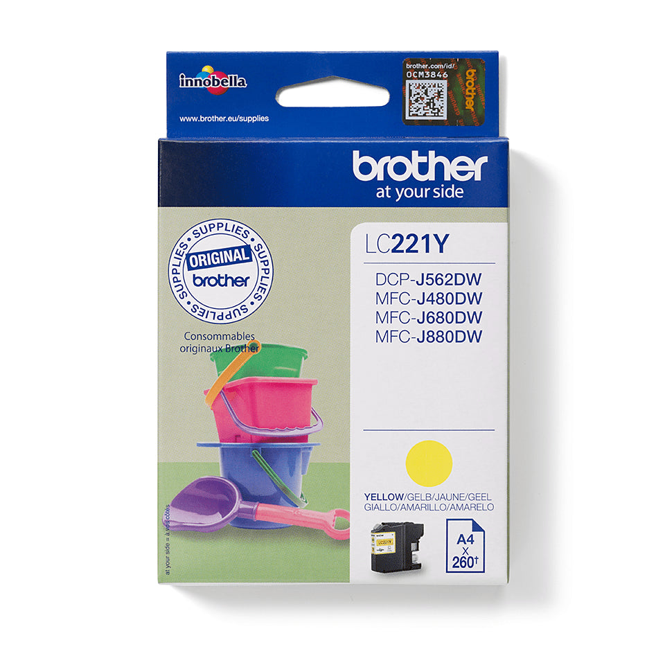 Brother LC221Y inktcartridge geel