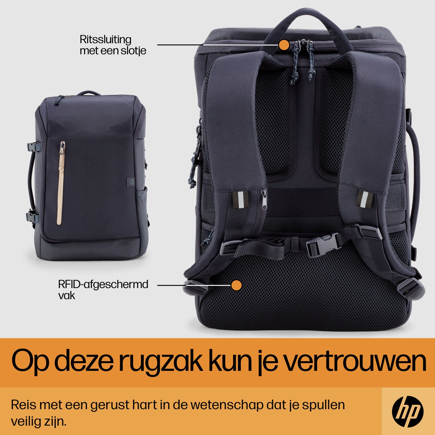 HP Travel 25L 15.6 Iron Grey Laptop Backpack