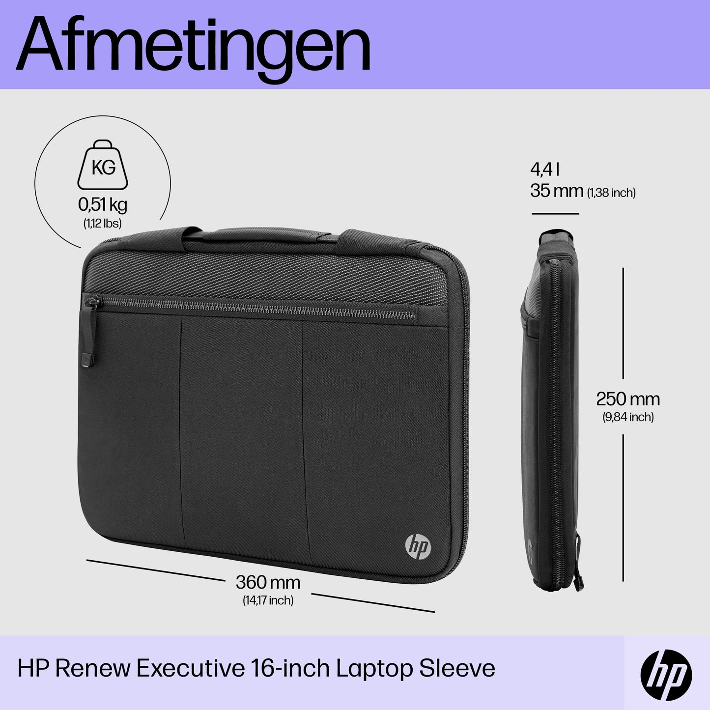 HP Renew Executive 14.1 Laptop Sleeve 6B8Y3AA