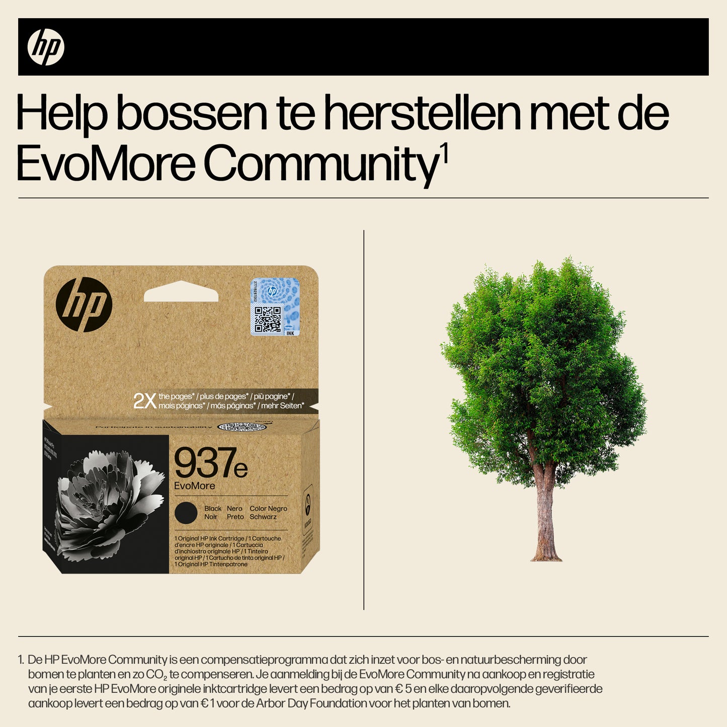 HP 937e EvoMore Black Original Ink Cartridge