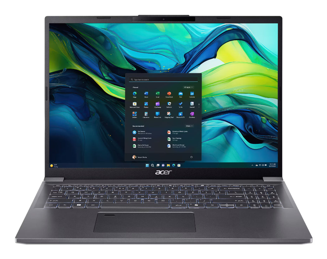 Aspire 16 A16-71M-71JW - Steel Grey - 16 2K OLED Adobe RGB 120Hz - Intel Core Ultra 7 155U - 32GB LPDDR5X - 1TB PCIe NVMe SSD - Intel Graph