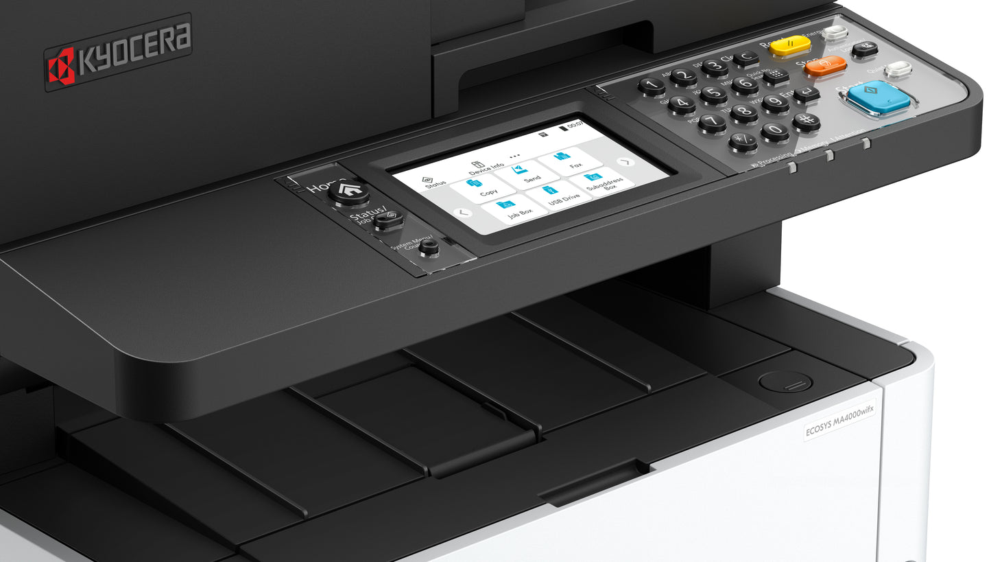 KYOCERA ECOSYS MA4000wifx, Laser A4 monochrome multifunctional, tot 40 ppm, HyPAS solution platform, Wi-Fi connectie - Dual-scan