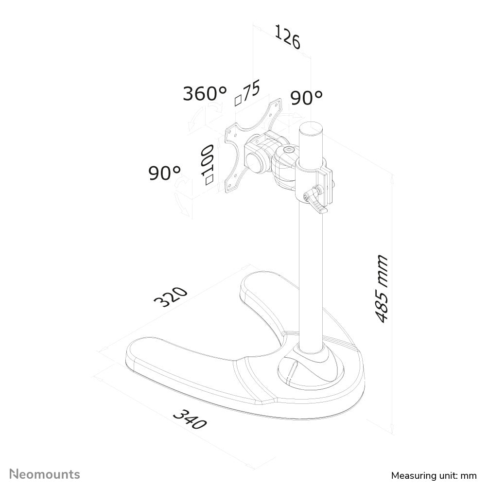 Flat Screen Desk Mount (stand/grommet)