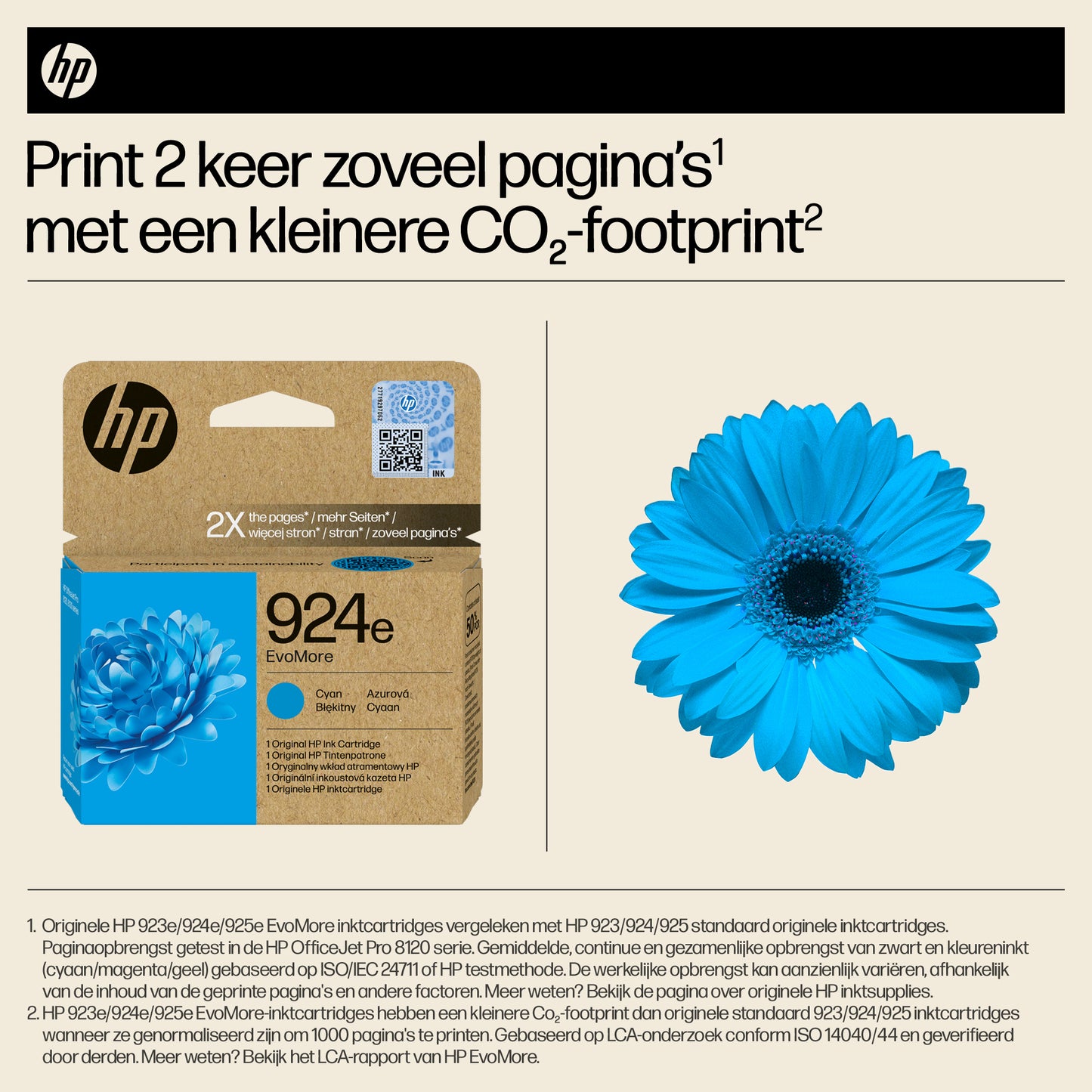 HP 924e EvoMore Cyan Original Ink Cartridge