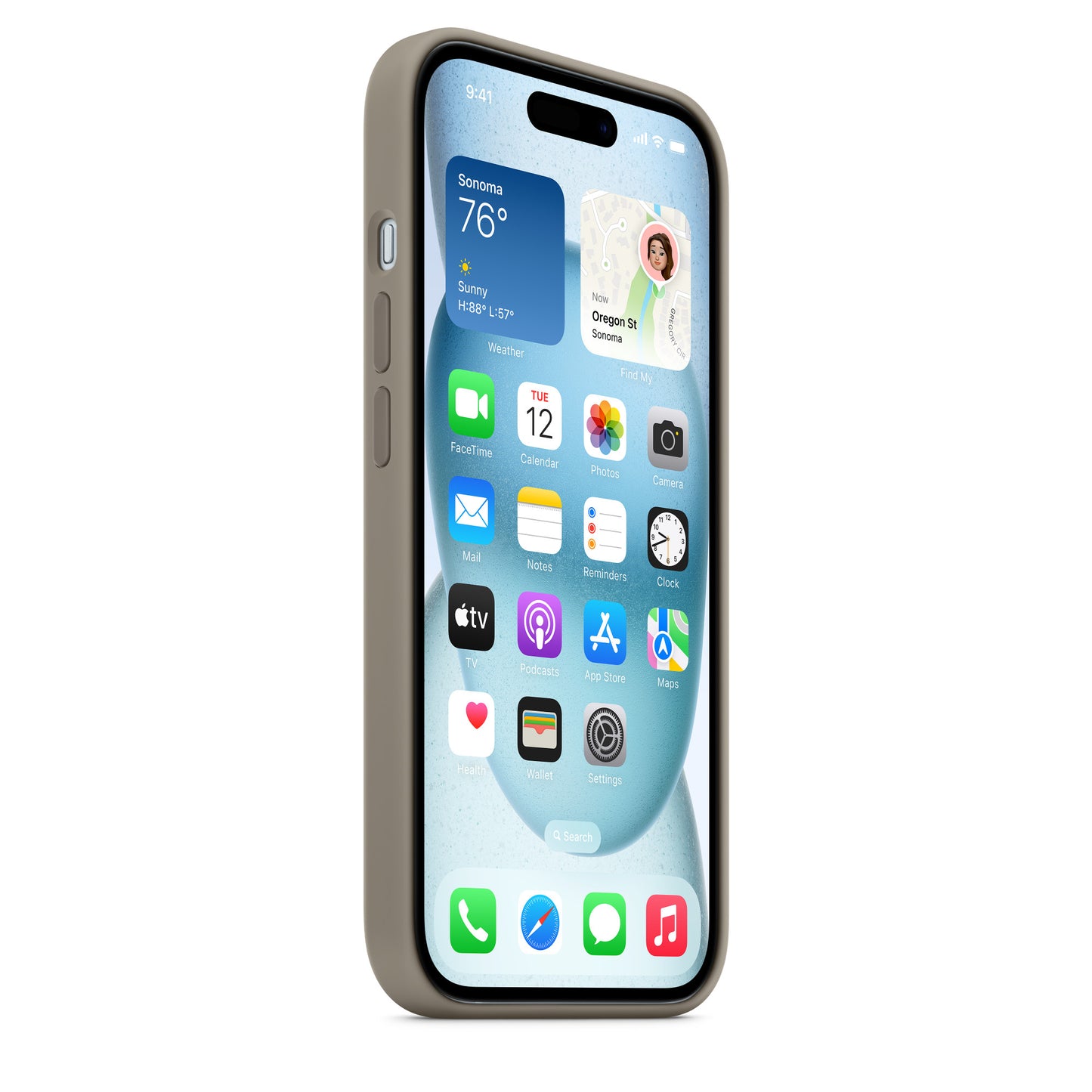 Apple iPhone 15 Silicone Case with MagSafe - Clay