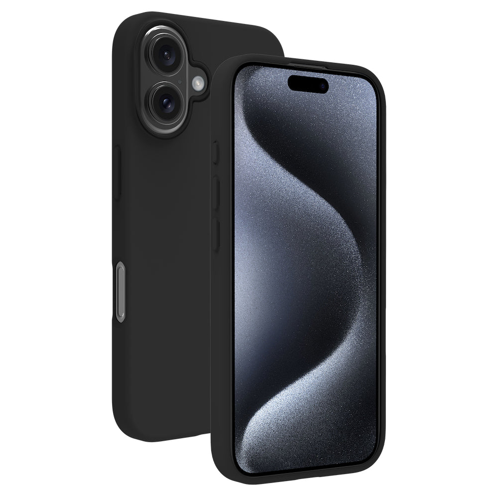 iP 16 Soft Touch Case Magnetic RingBlack