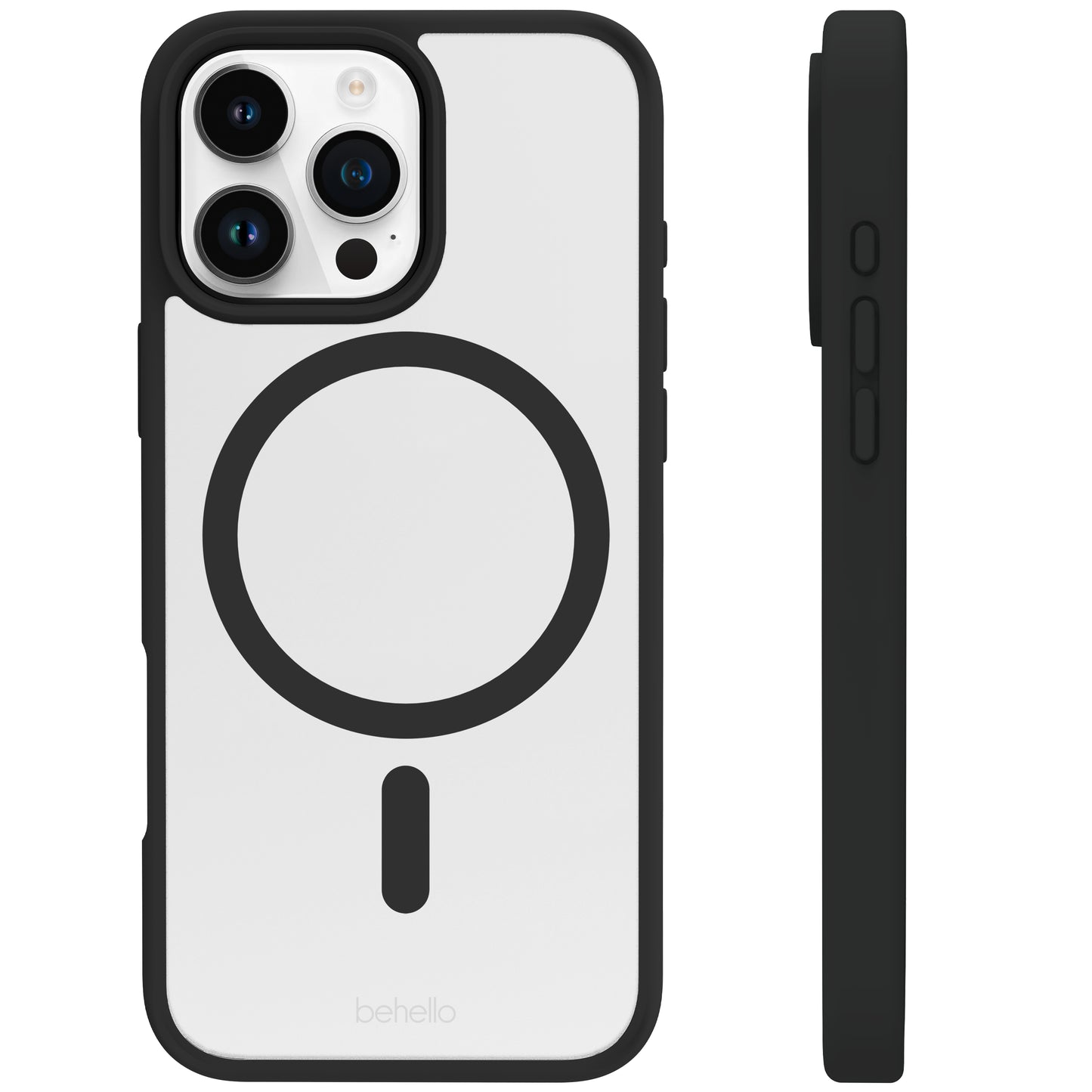 iP 16 Pro Transparant Case Ring Black