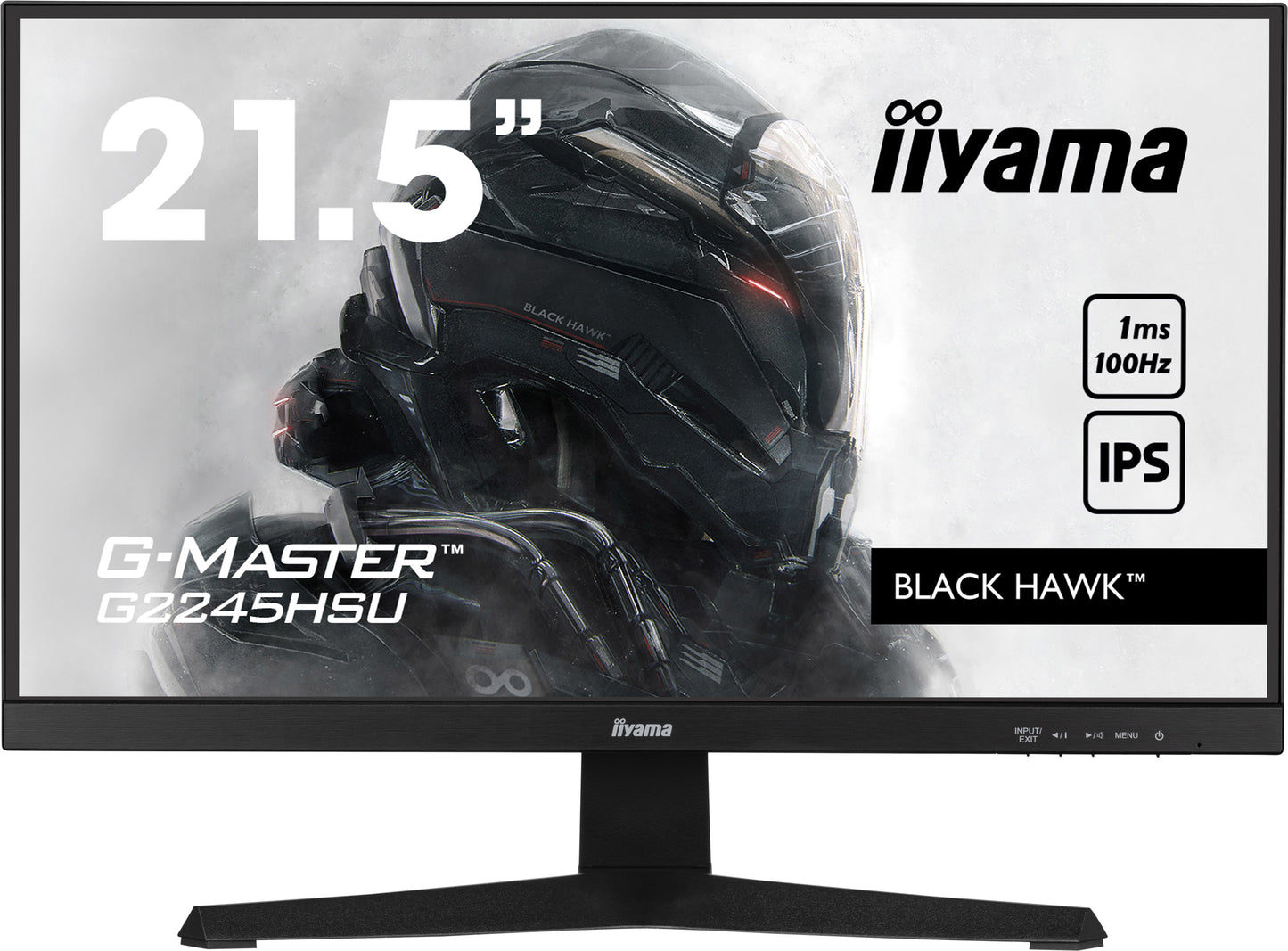 IIYAMA 22 inch WIDE LCD  G-Master Black Hawk  1920 x 1080  IPS panel  Adaptive Sync   USB-Hub(2xOut v2.0)  300 cd/m2  80.000.000:1 ACR