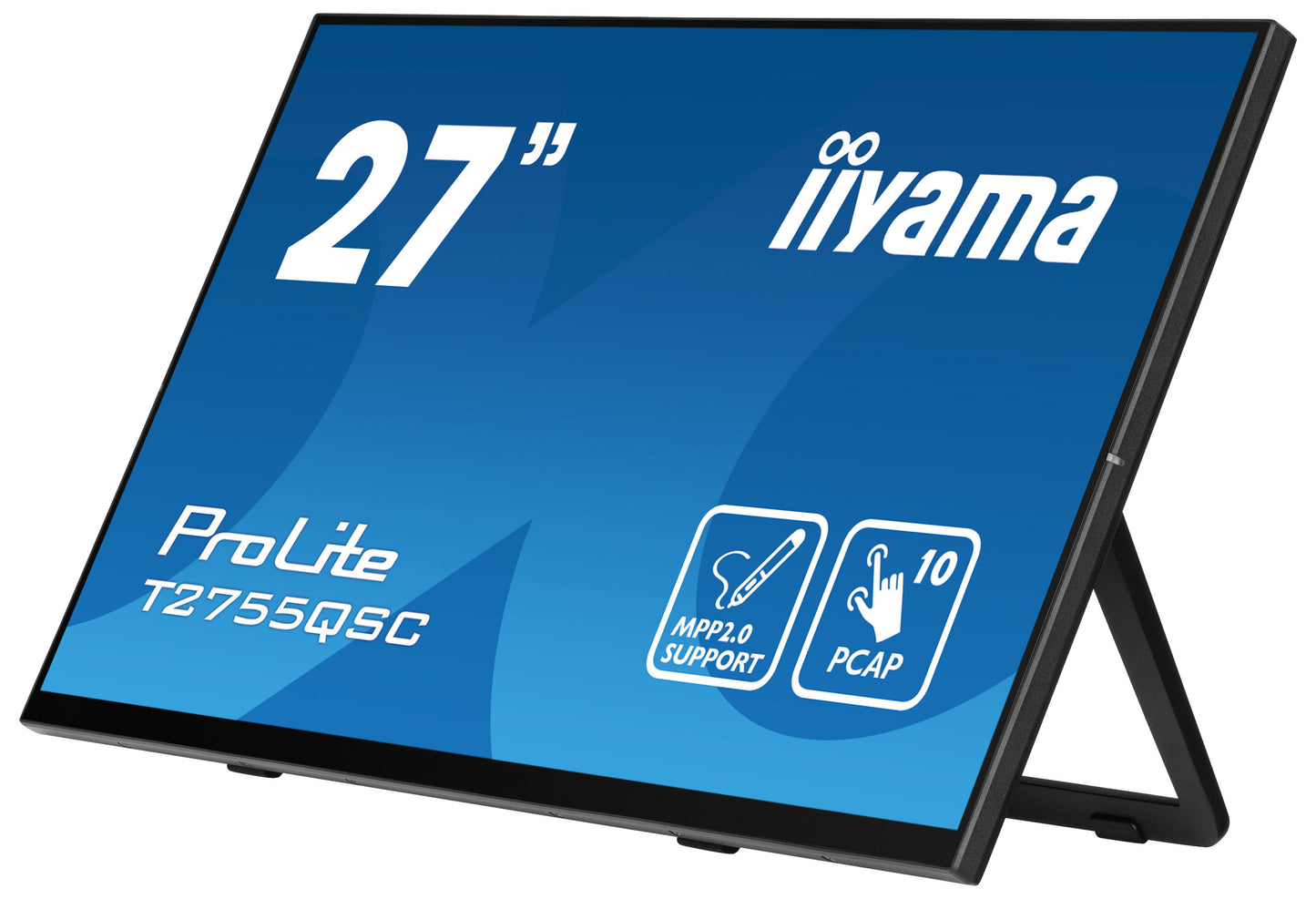 IIYAMA 27W LCD Bonded Projective Capacitive 10-Points Touch QHD Bezel Free IPS