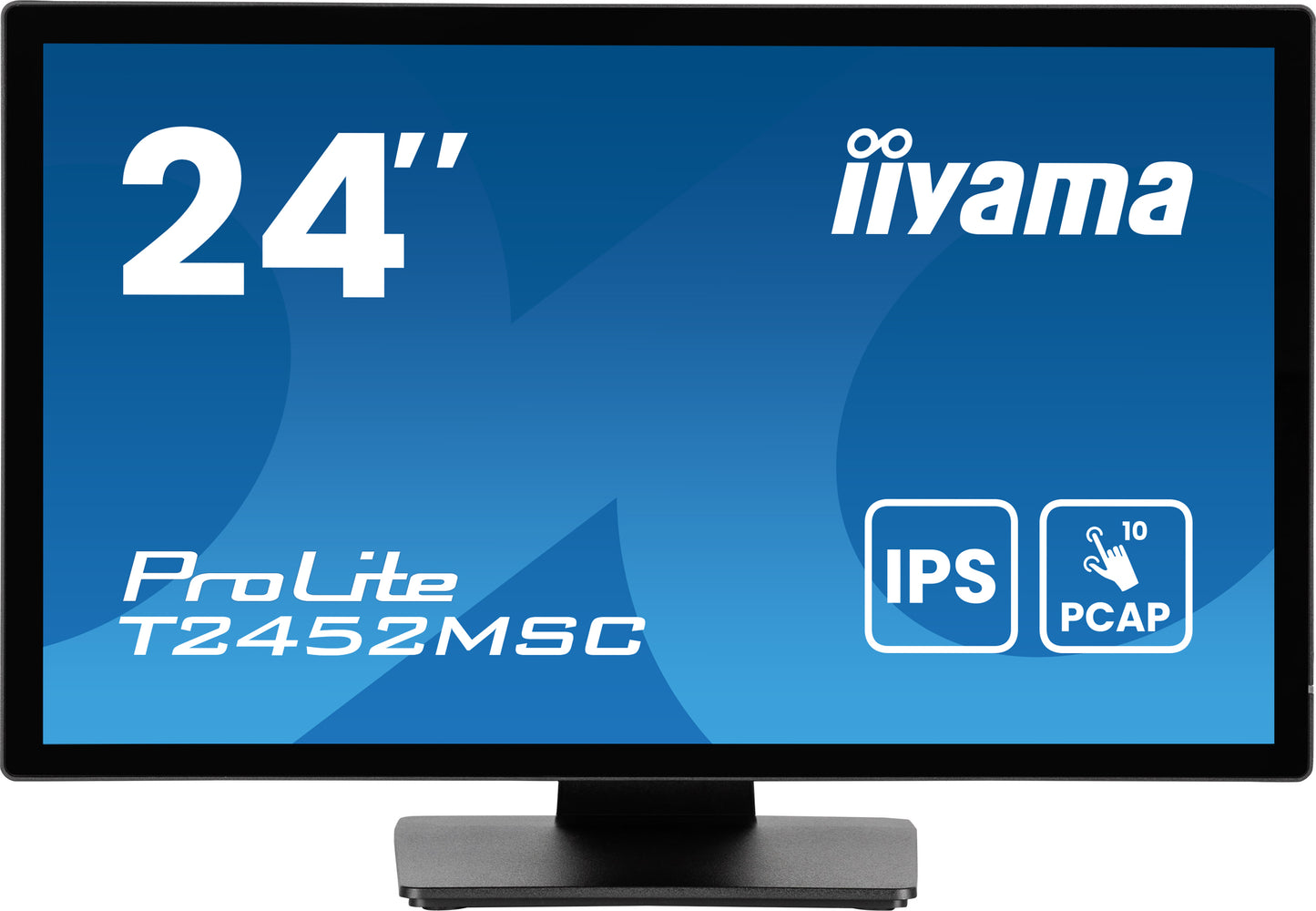 IIYAMA 24WIDE LCD Bonded Projective Capacitive 10-Points Touch Screen, 1920 x 1080, IPS panel, LED Bl., Flat Bezel Free Glass Front, Speake