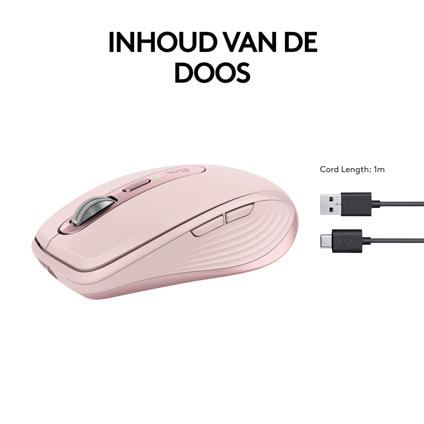 Logitech MX Anywhere 3S wireless mouse - Silent - Rose