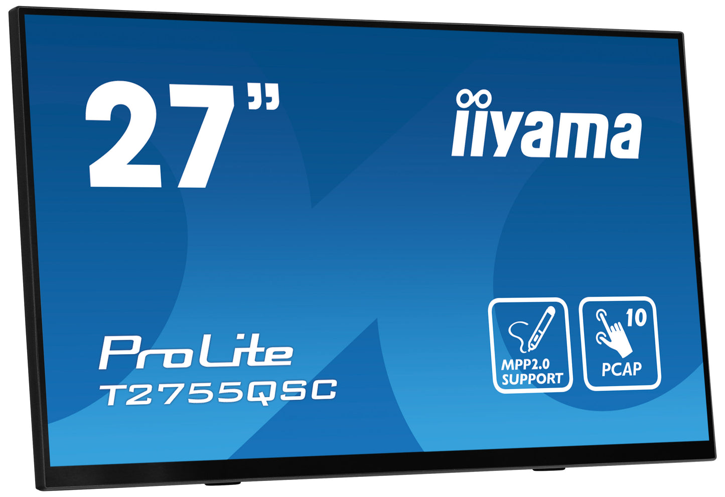 IIYAMA 27W LCD Bonded Projective Capacitive 10-Points Touch QHD Bezel Free IPS