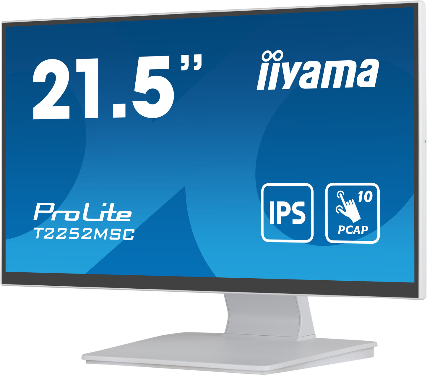 IIYAMA PROLITE T2252MSC-W2 21.5 P-CAP 10pt touchscreen monitor met IPS paneel technologie en Edge-to-Edge glas design