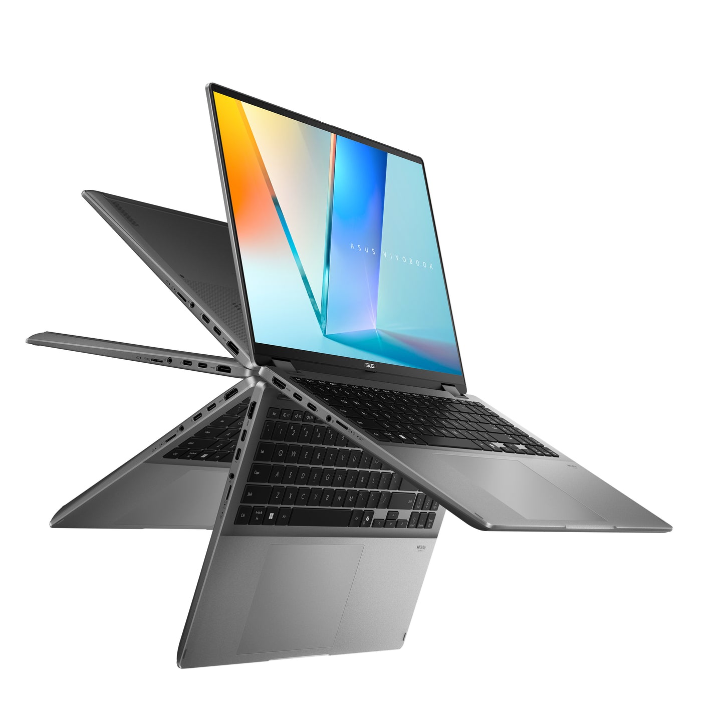 ASUS Vivobook 16 Flip, 16inch 3K OLED TOUCH, Intel Ultra 7 285V, 32GB, 1TB PCIe NVMe SSD, Intel Arc Graphics, Grijs, W11 Home