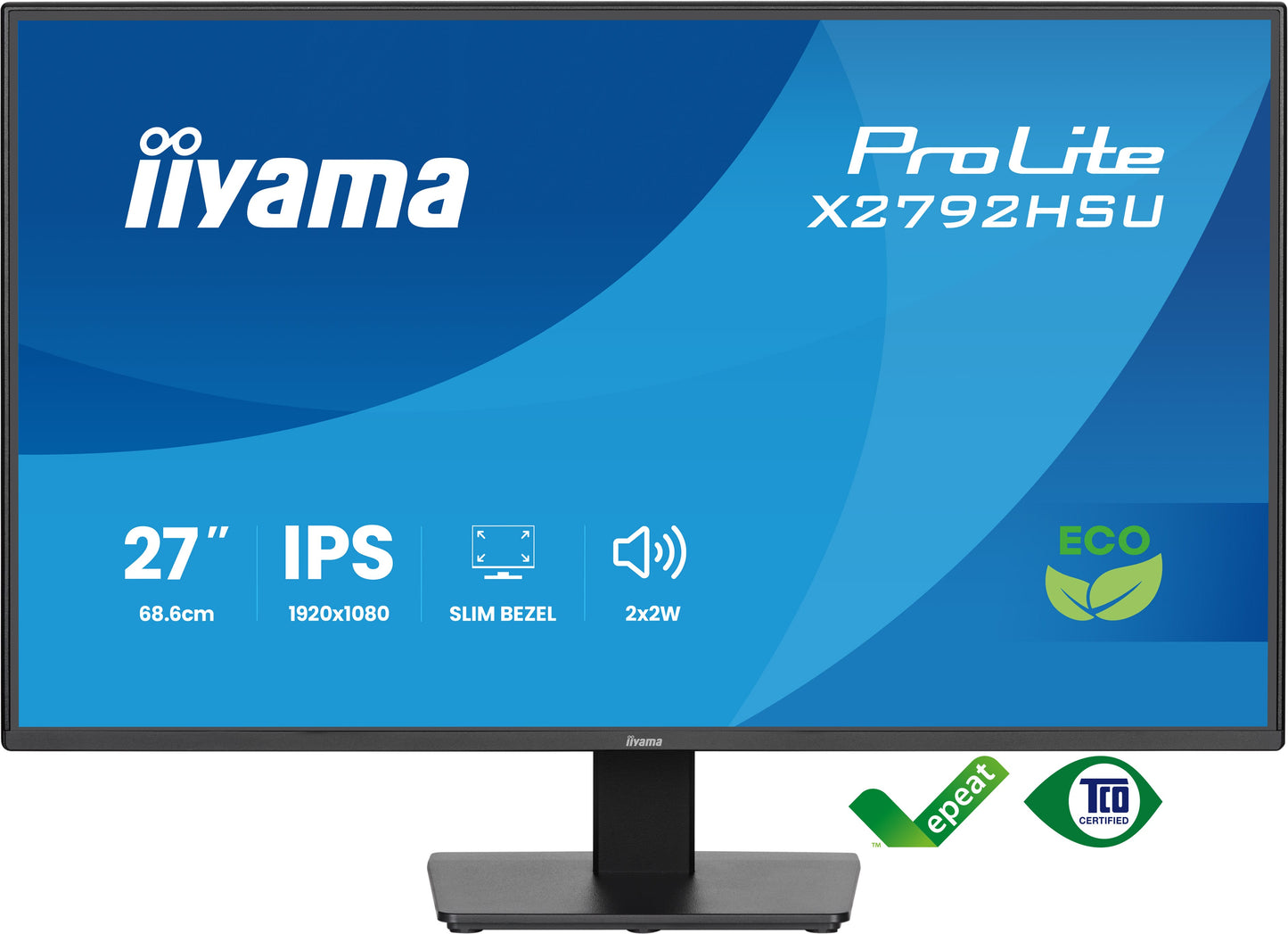 27 WIDE LCD 1920 x 1080 IPS panel LED Bl. Adaptive Sync USB-Hub(2xOutv3.2) 300 cd/m 1500:1 Static Contrast 80.000.000:1 ACR SpeakersDisplay