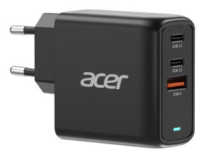 Acer 67W PD Charger, USB Port: 2C+1A, EU Plug, 100W USB-C Cable, Black (Retail Pack)