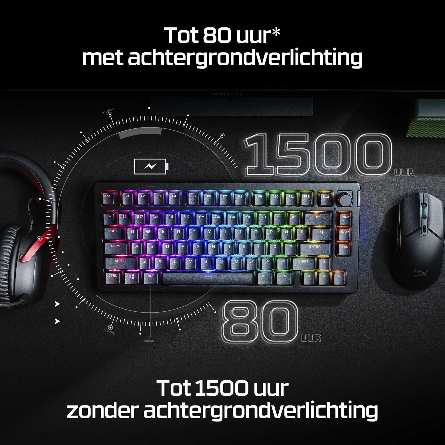 HyperX Alloy Rise 75% Size Wireless Keyboard FR AZERTY
