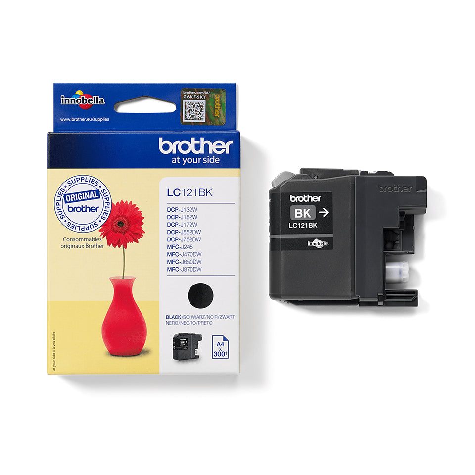 LC-121BK - Zwart - origineel - inktcartridge - voor DCP-J100. J105. J132. J152.J552. J752. MFC-J245. J470. J650. J870