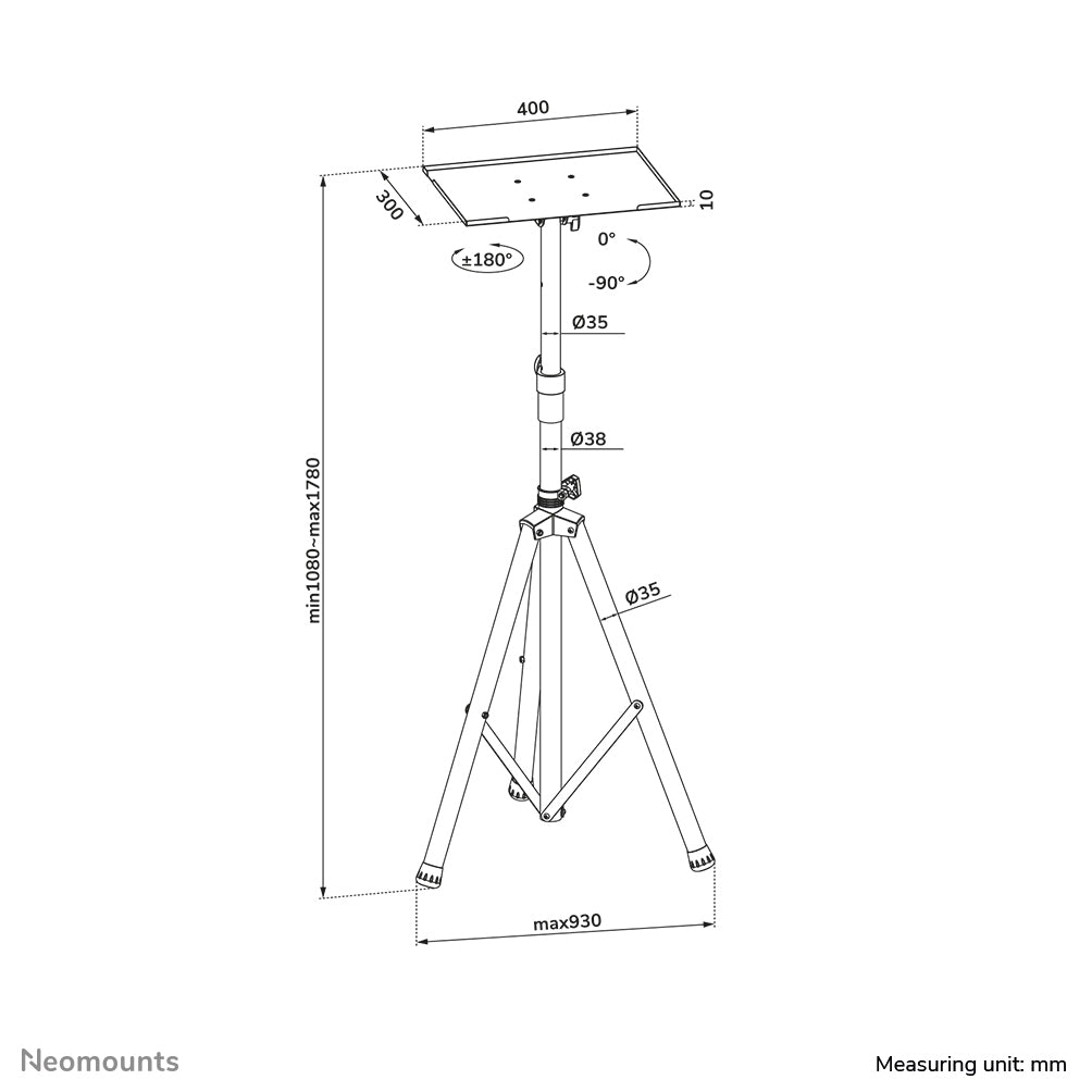 Flat Screen / Laptop Floor Stand - (height: 108-178 cm)