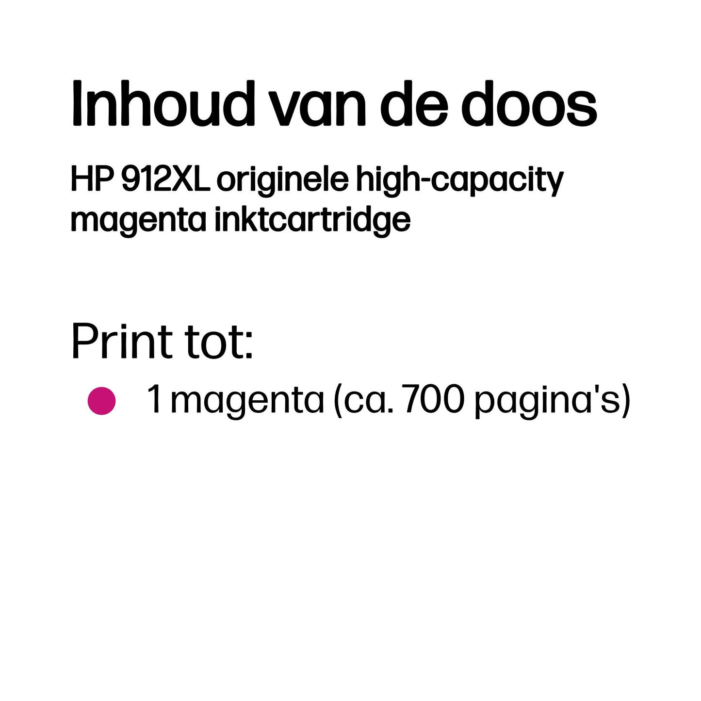 HP 912XL High Yield Magenta Original Ink Cartridge