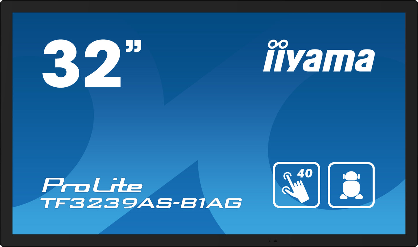 IIYAMA TF3239AS-B1AG 32inch PCAP Anti-glare Bezel Free Android 11 OS 40-Points Touch Screen 1920x1080 IPS panel 24/7
