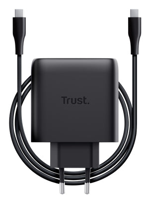 Trust MAXO 65W 2P USB-C GAN CHARGER BLK