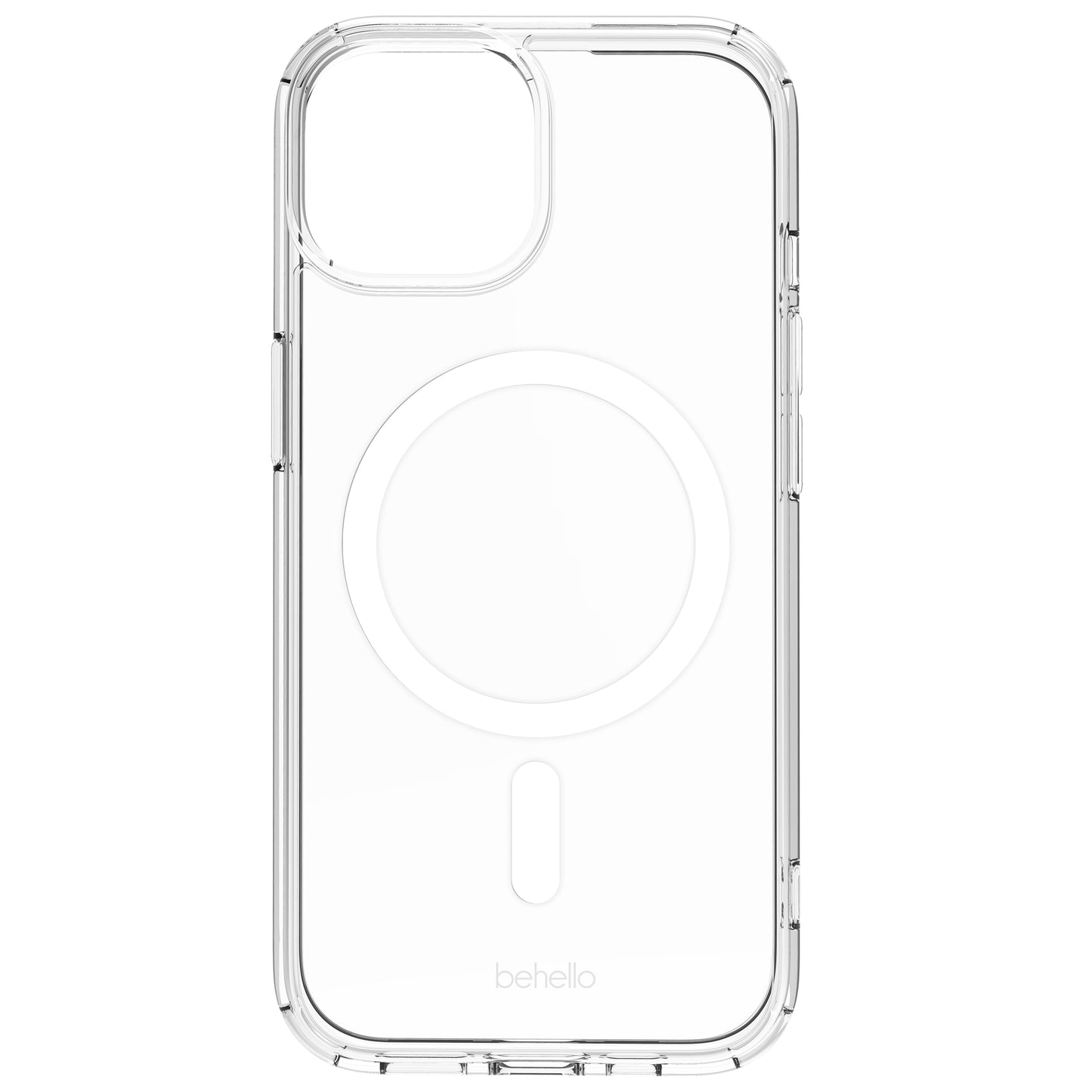 BeHello iPhone 15 Plus Clear Case Magnetic Ring Transparant