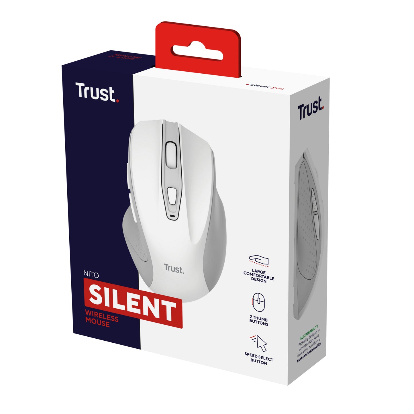 TRUST NITO SILENT WIRELESS MOUSE WHITE