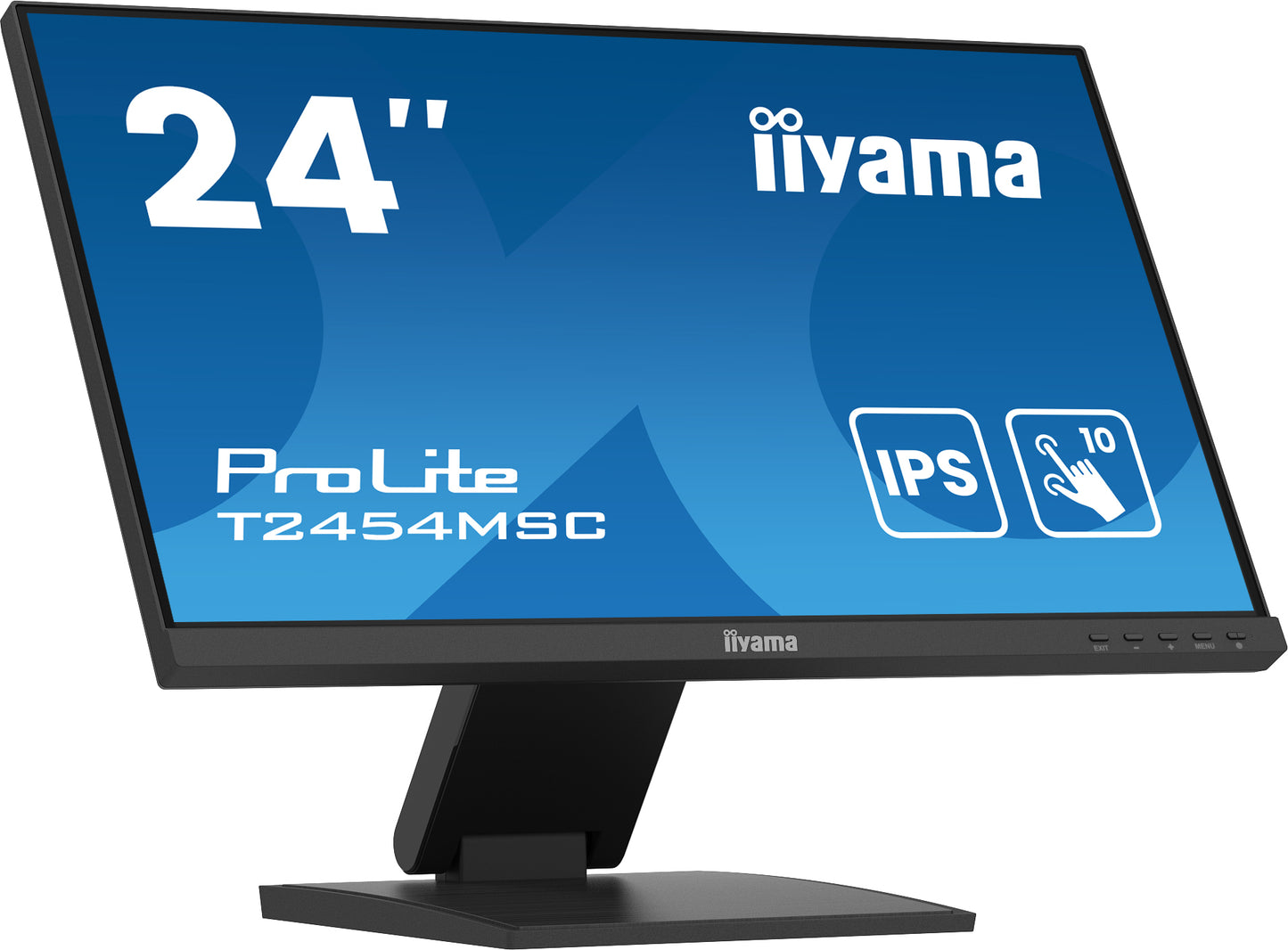 IIYAMA 24WIDE LCD Projective Capacitive 10-Points Touch Screen, 1920 x 1080, IPS panel, LED Bl., Speakers, DisplayPort, HDMI, Double hinge