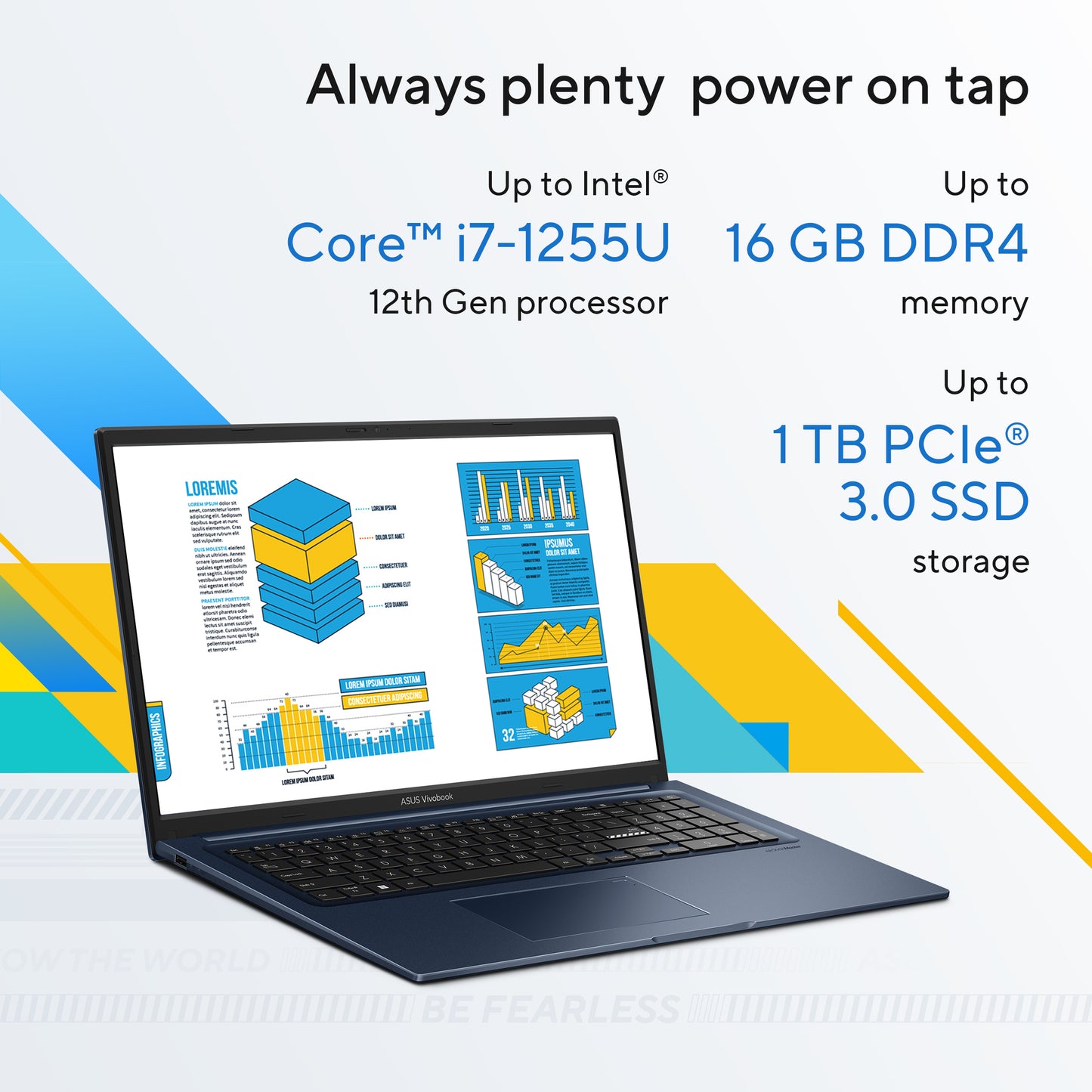 ASUS Vivobook 17 X1704VA-AU7NDW, 17.3 FHD IPS, Intel Core 7 150U, 16GB, 1TB PCIe NVMe SSD, Intel Graphics, W11H, Blue