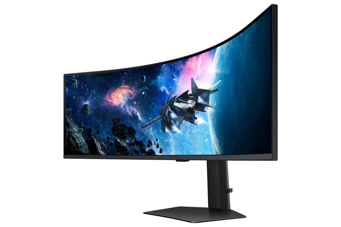 Samsung 49 Inch Dual QHD (5120x1440) curved monitor, 240Hz, 1ms, 2x HDMI, DisplayPort, HAS