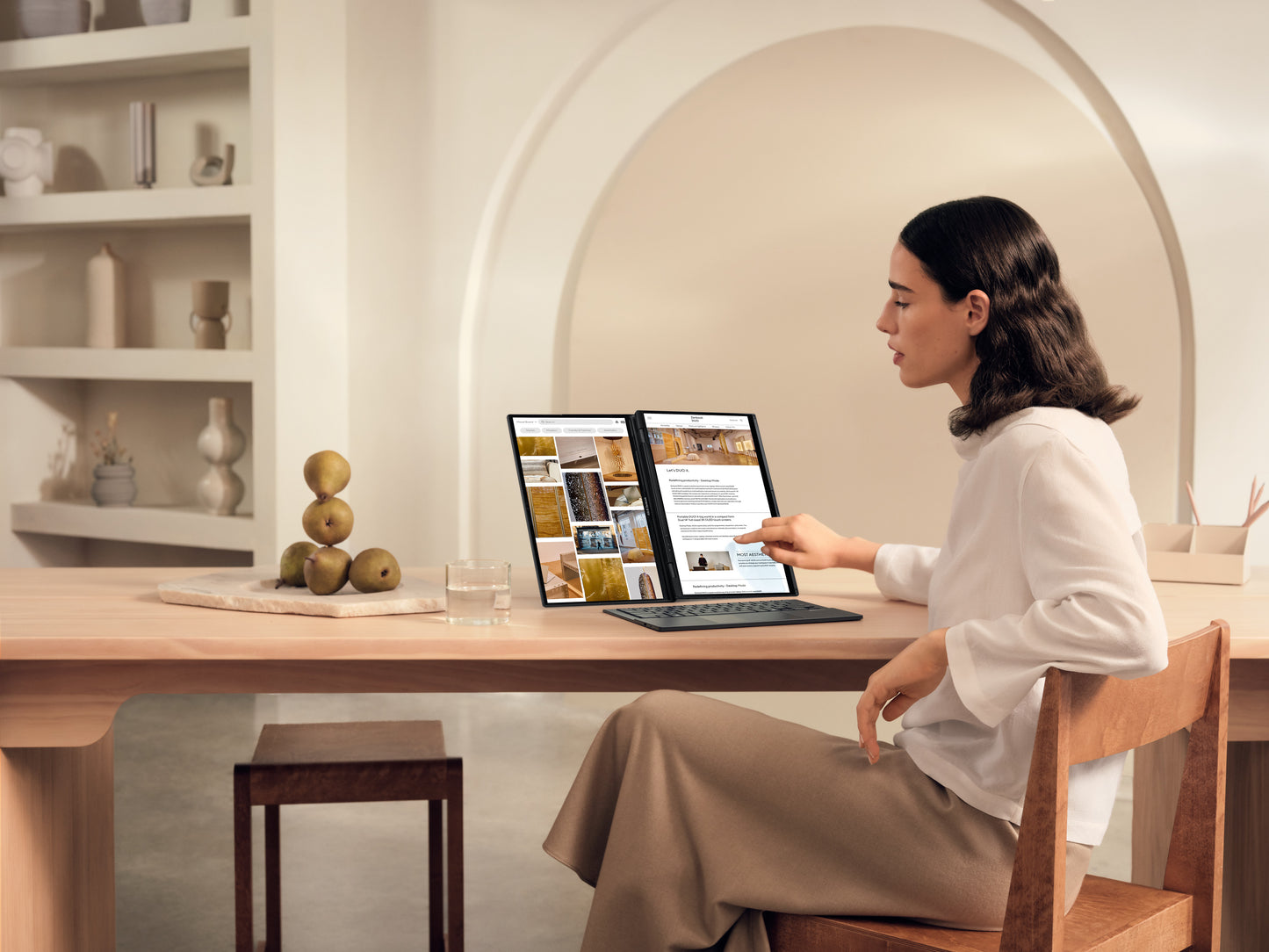 ASUS Zenbook Duo UX8406CA-PZ032W-BE, 14.0 120Hz 3K OLED Touch, Intel Core Ultra 9 285H, 32GB LPDDR5X, 1TB M.2 NVMe PCIe 4.0 SSD,  Intel Arc