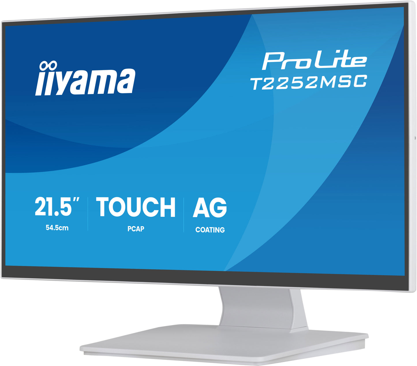 IIYAMA T2252MSC-W2AG 21.5inch WHITE IPS Optical Bonded PCAP 10P Touch with AG and Anti-Finger print coating 1920x1080