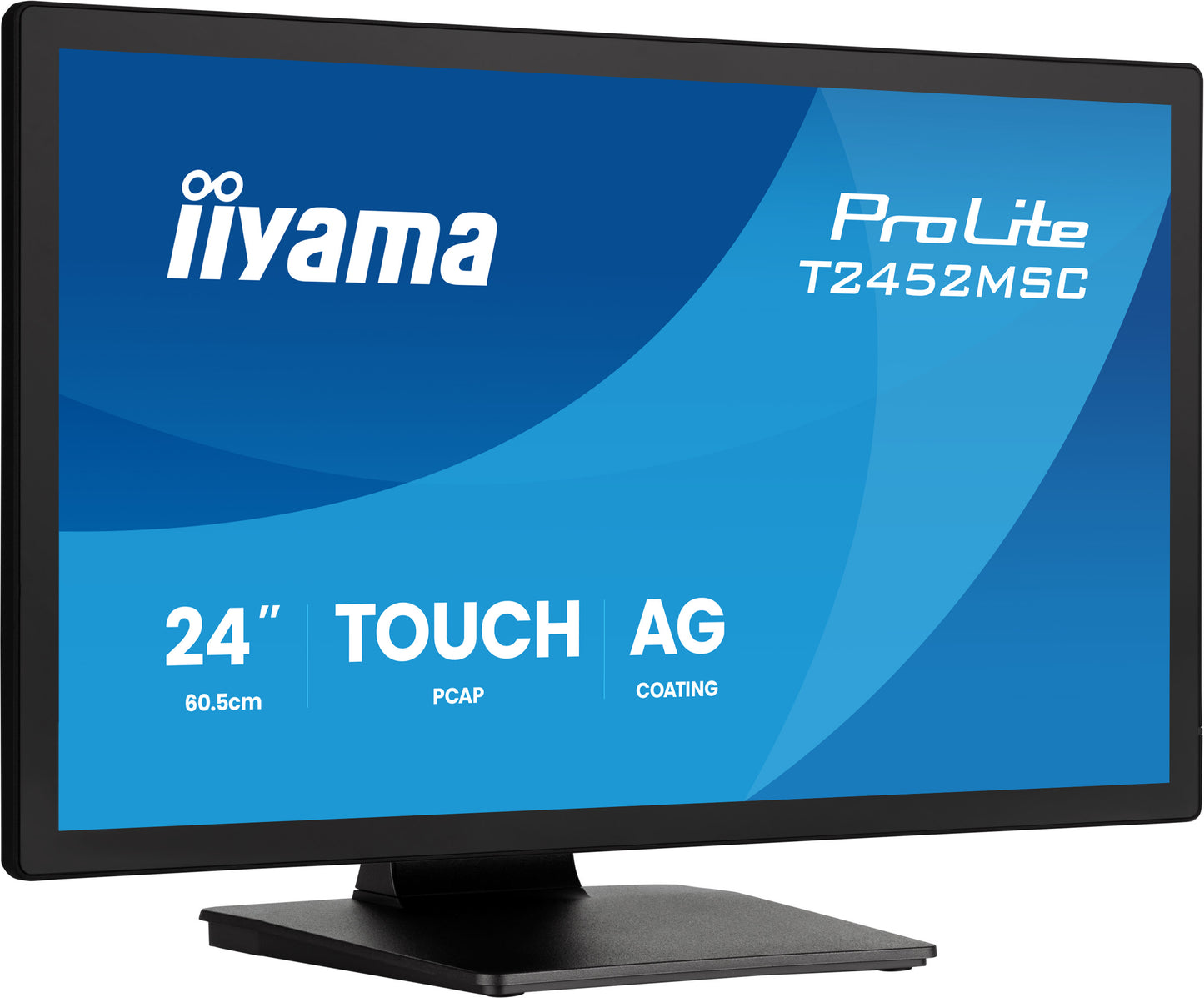 IIYAMA T2452MSC-B2AG 24inch IPS Optical Bonded PCAP 10P Touch with AG and Anti-Finger print coating 1920x1080 Flat Bezel Free Glass