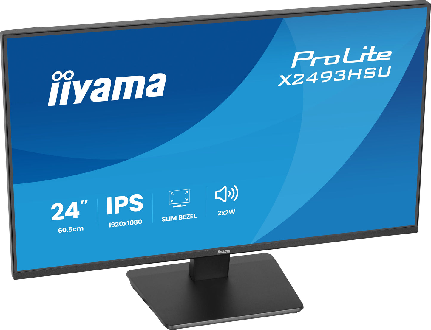 IIYAMA X2493HSU-B1 24inch IPS FHD 120Hz 350cd/m2 1ms 1500:1 HDMI DP USB 2x2.0 Speakers